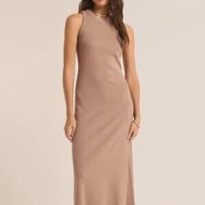 Z Supply Goodwin Midi Dress - Latte Size M NWT